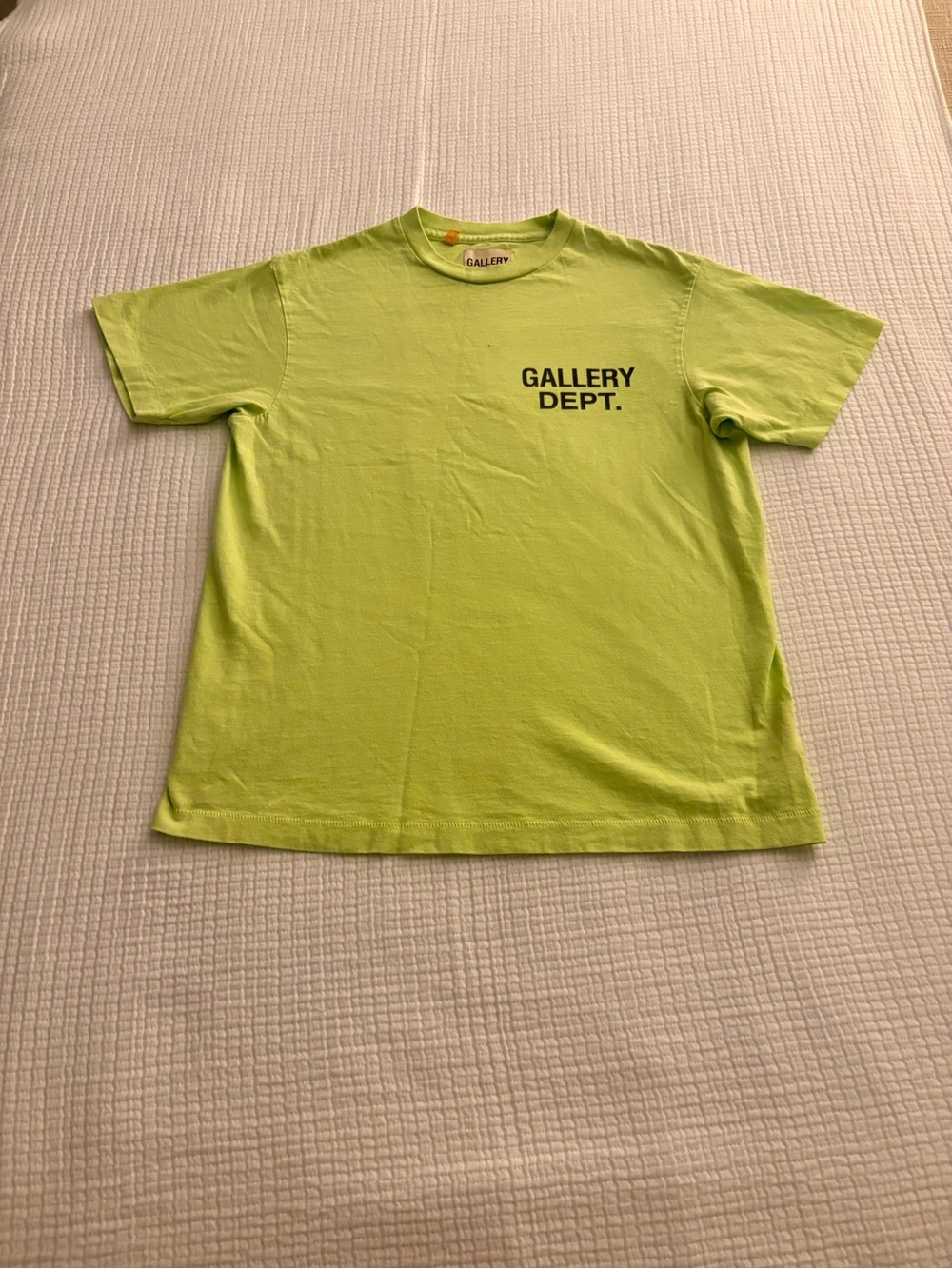 Gallery Dept Neon Lime Short-Sleeve Logo Tee